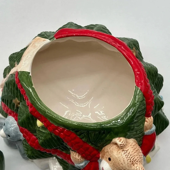Cook's BAZAAR Christmas Cookie Jar Bears Decorating Christmas Tree Vintage - Picture 6 of 8